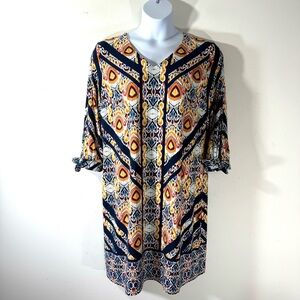 Chico’s Ikat Print Medallion Shift Dress